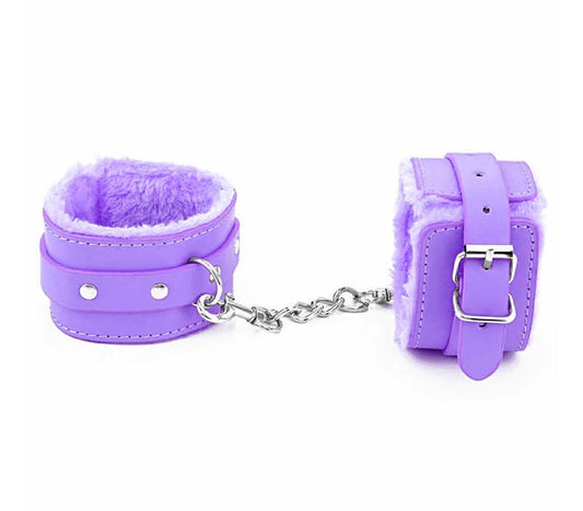 LoveInLeather–BerlinBabyFurLinedAdjustableCuffs(Purple)
