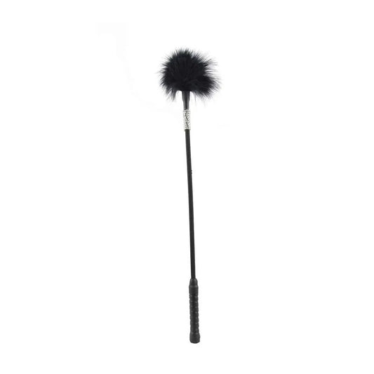 LoveInLeather–BlackMarabouFeatherTicklerWithDiamanteWrap|Black