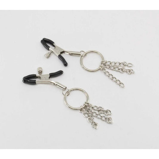 LoveInLeather–ChainTasselNippleClamps|AlligatorClips