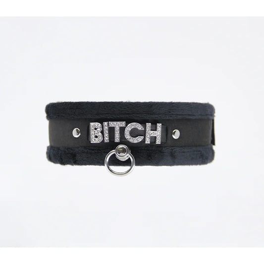 LoveInLeather–DiamanteBitchCollar|Black