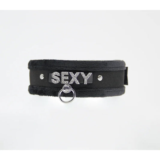 LoveInLeather–DiamanteSexyCollar|Black