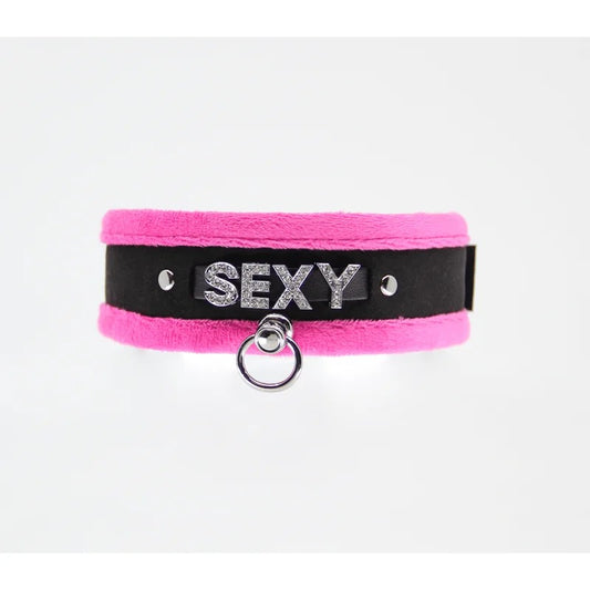 LoveInLeather–DiamanteSexyCollar|Pink