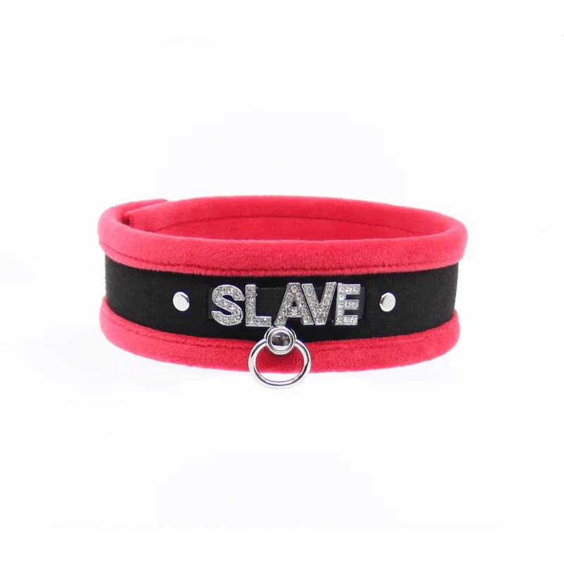 LoveInLeather–DiamanteSlaveCollar|Red