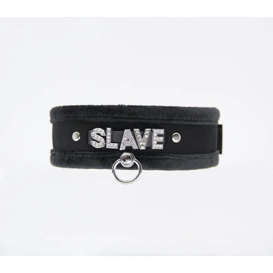 LoveInLeather–DiamanteSlaveCollar|Black