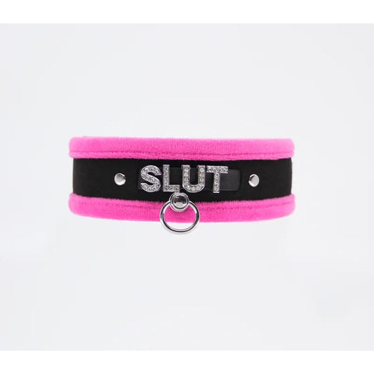 LoveInLeather–DiamanteSlutCollar|Pink