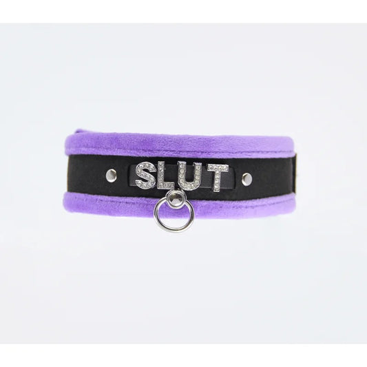 LoveInLeather–DiamanteSlutCollar|Purple