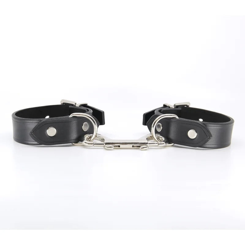 LoveInLeather–DoubleEndedSnapJoinLeatherWristRestraints|AustralianMade