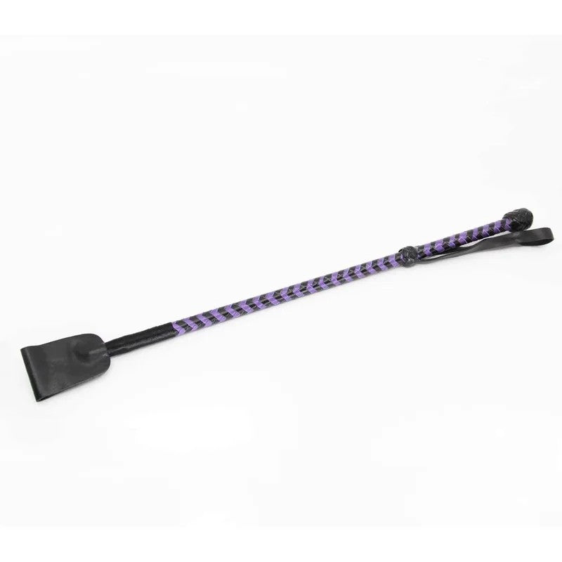 LoveInLeather–GenuineLeatherBraidedRidingCrop|Purple