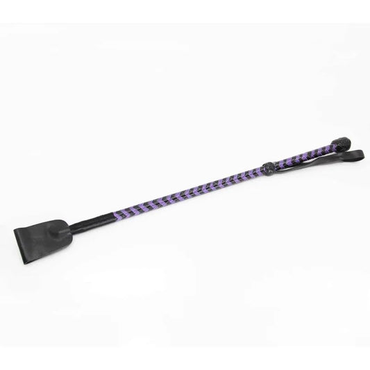 LoveInLeather–GenuineLeatherBraidedRidingCrop|Purple