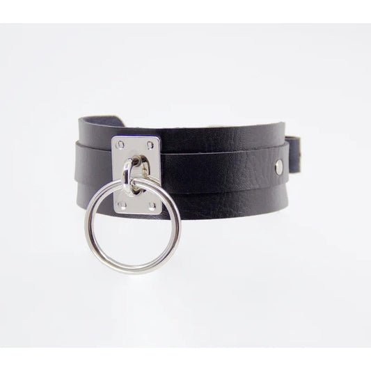 LoveInLeather–LeatherCollarw/BuckleClosure|Silver