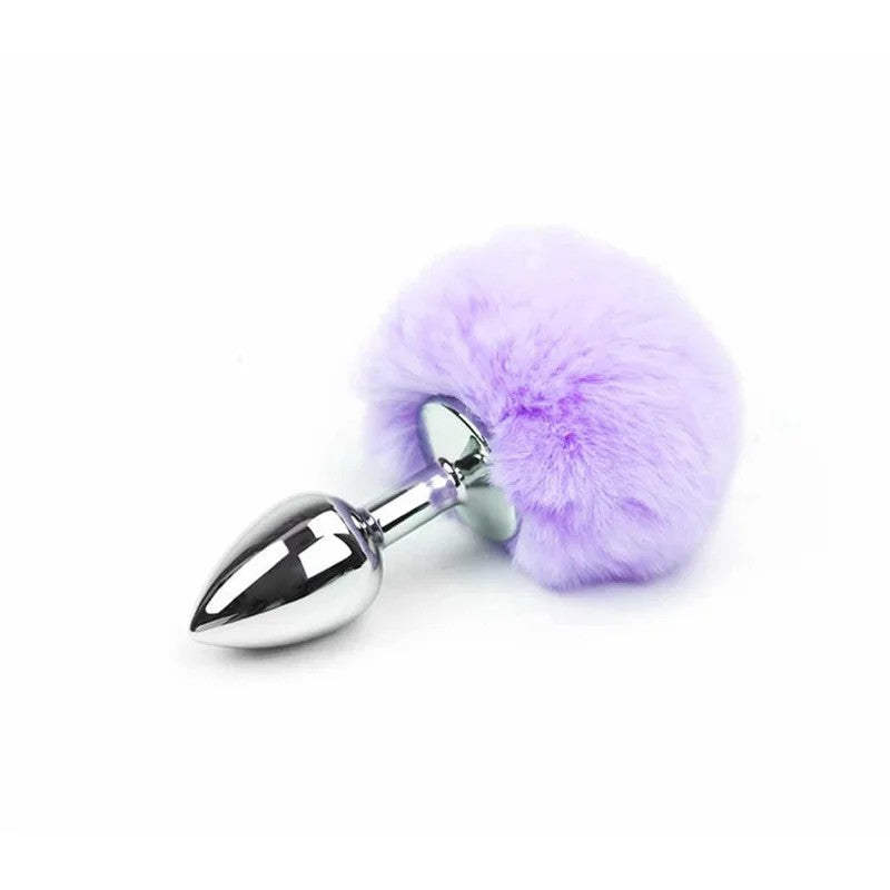 LoveInLeather–LilacBunnyTailButtPlug|Small