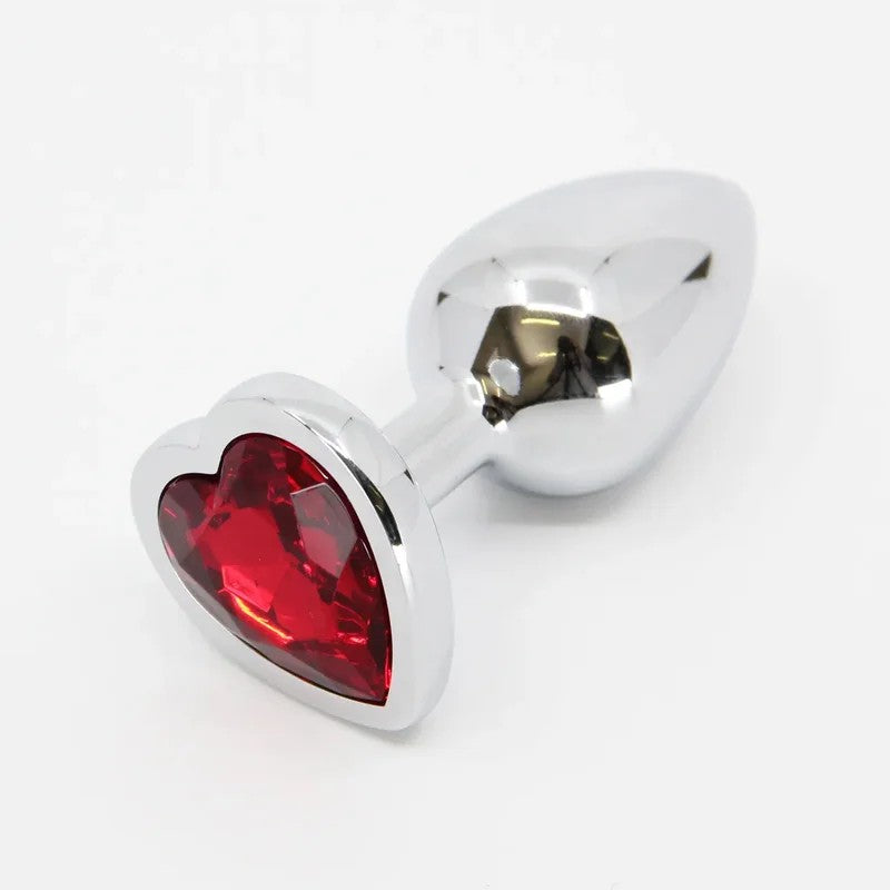 LoveInLeather–MetalHeartButtPlug(Small/Red)