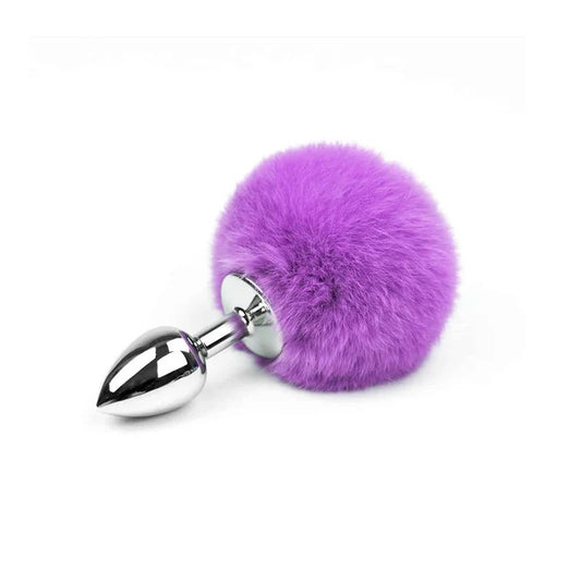 LoveInLeather–PurpleBunnyTailButtPlug|Medium