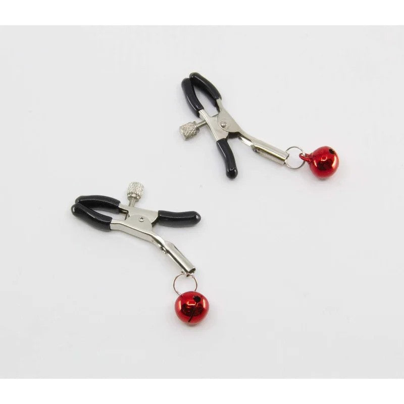 LoveInLeather–RedBellNippleClamps|AlligatorClip
