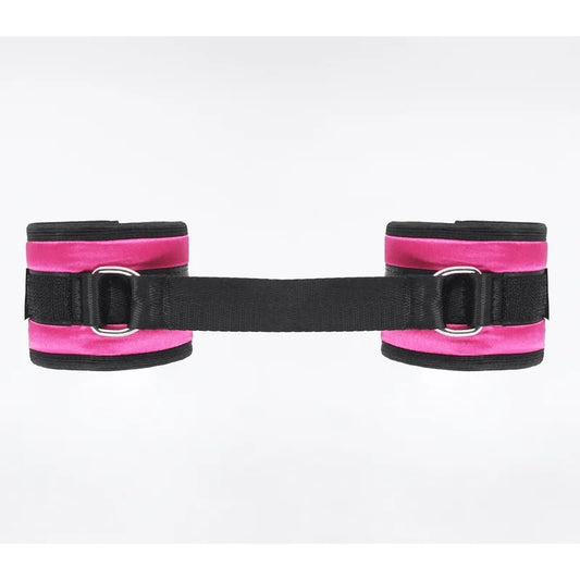LoveInLeather–SatinWristRestraints|Pink