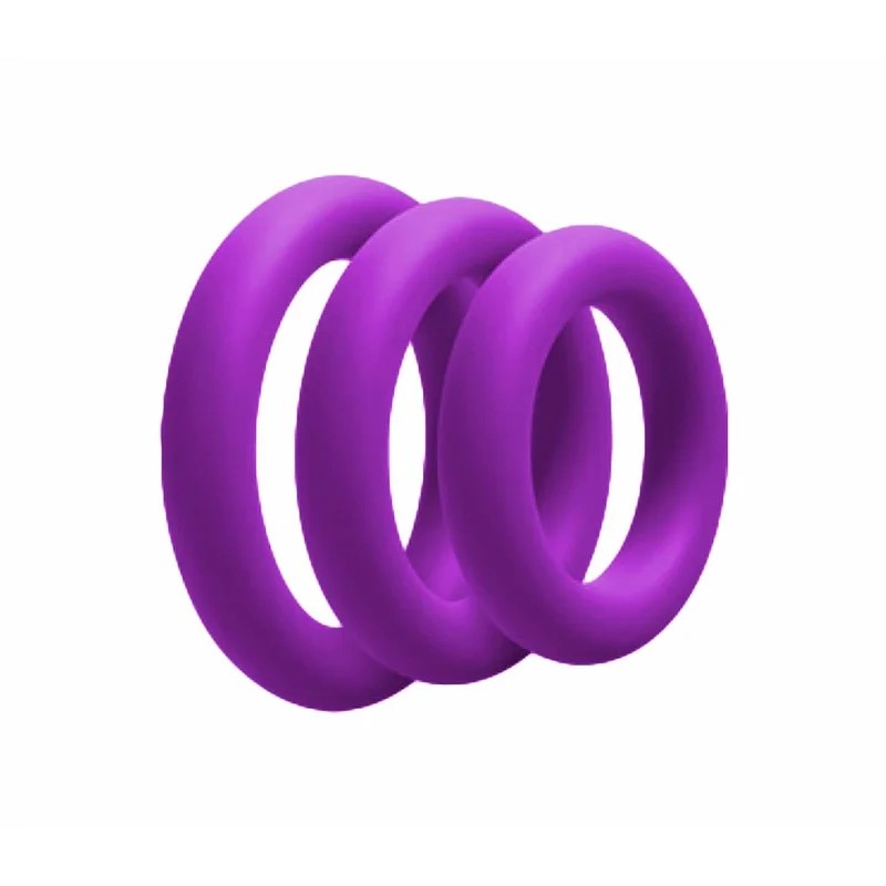 LoveInLeather–SiliconeFatBoyCockRing3PK|Purple