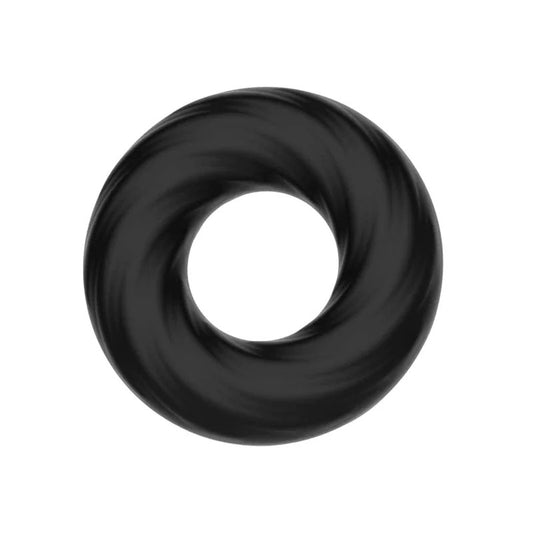 LoveInLeather–SiliconeFatBoyCockRing|Black