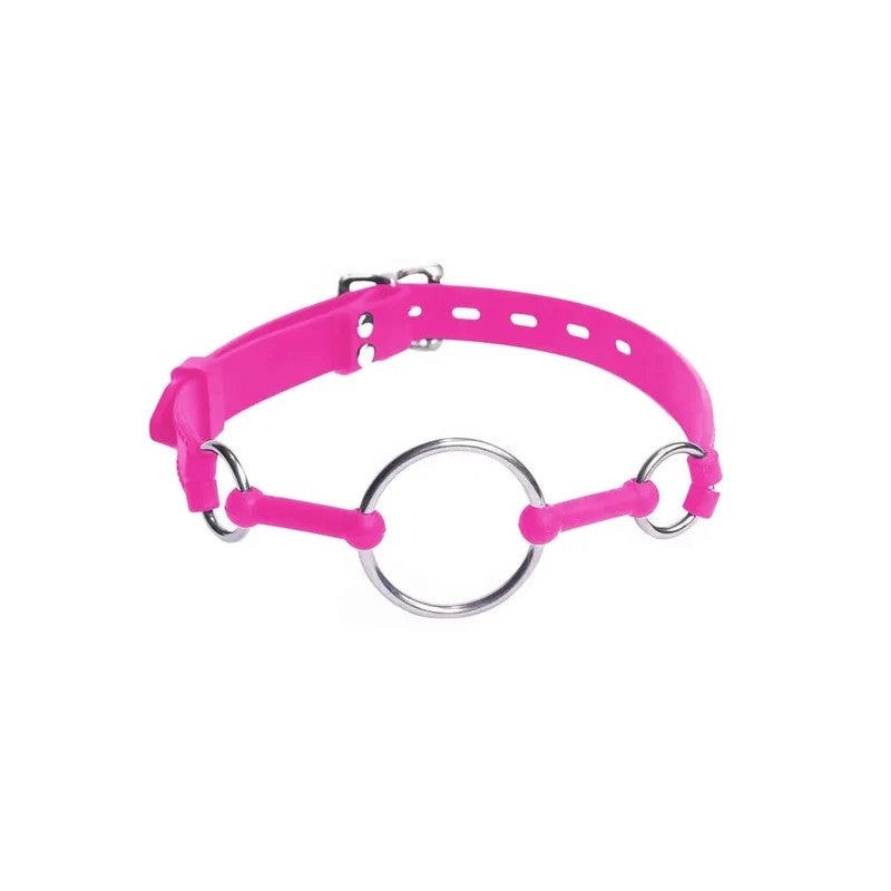 LoveInLeather–SiliconeGagWithMetalO-Ring|Pink