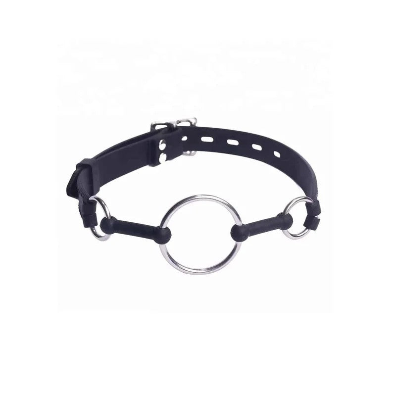 LoveInLeather–SiliconeGagWithMetalO-Ring|Black