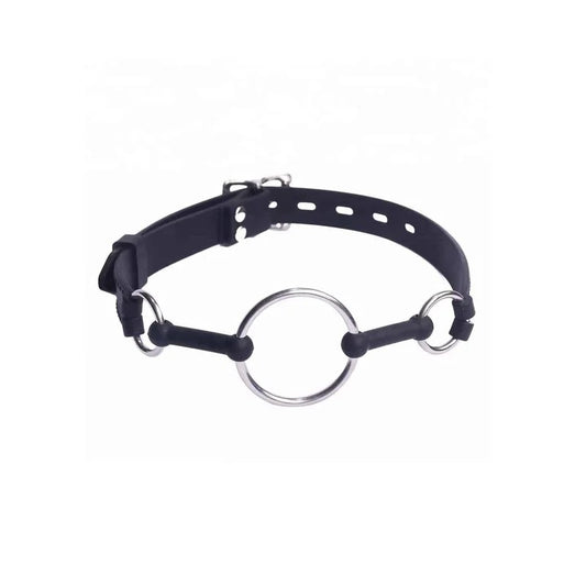 LoveInLeather–SiliconeGagWithMetalO-Ring|Black