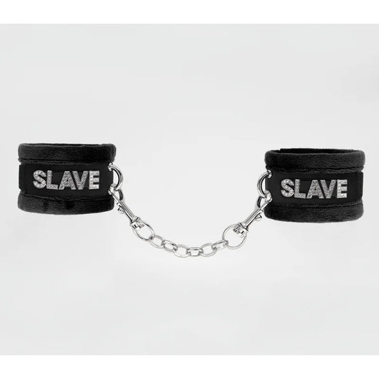 LoveInLeather–SlaveDiamanteWristRestraints|Black