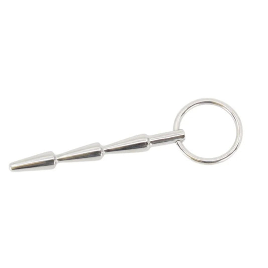 LoveInLeather–SolidRidgedPenisPlugw/Ring|UrethralSounding