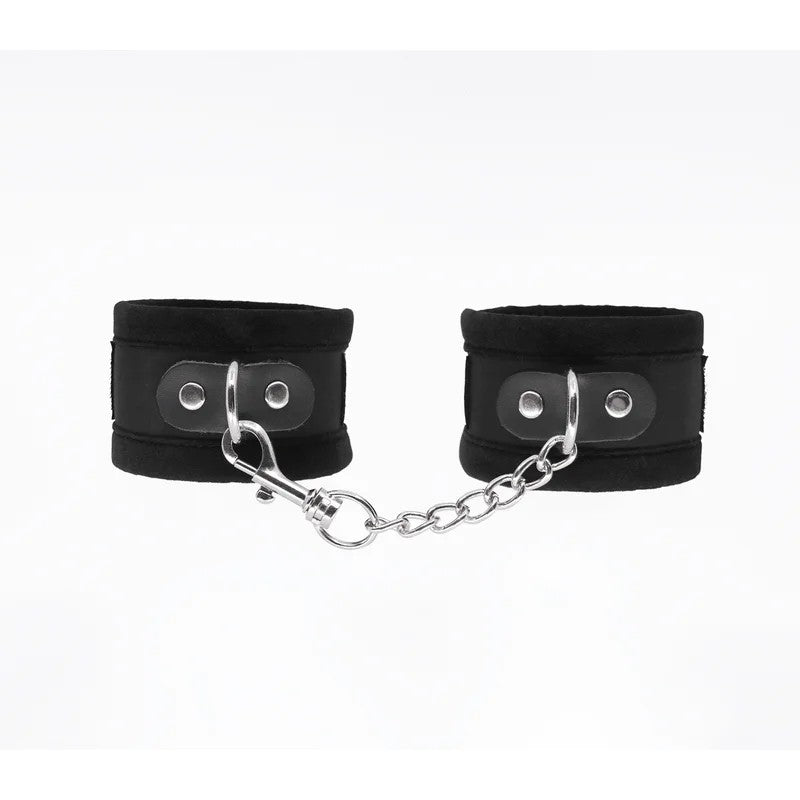 LoveInLeather–VelveteenWristRestraints|Black