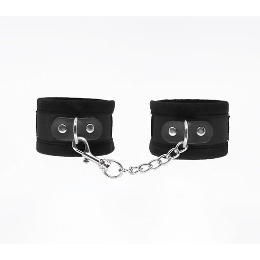 LoveInLeather–VelveteenWristRestraints|Black