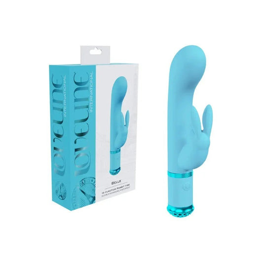 Loveline–‘Belle’DualMotorRabbitVibrator–(Blue)