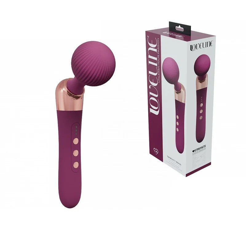 Loveline–Serenity10SpeedRechargeableWand–(Burgundy)