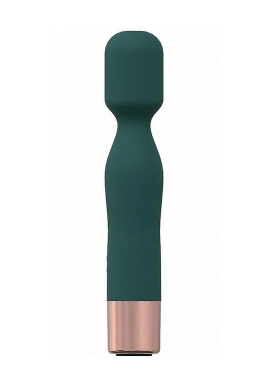 LovelineGlamourSiliconeRechargeable10SpeedMiniWand–Forest