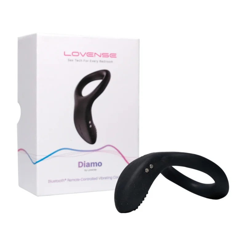 Lovense–DiamoAppEnabledVibratingCockRing(Black)