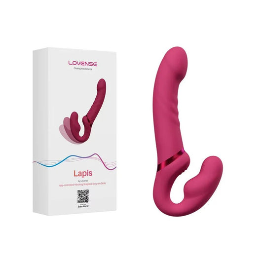 Lovense–“Lapis”APPControlledStraplessStrap-On(Red)