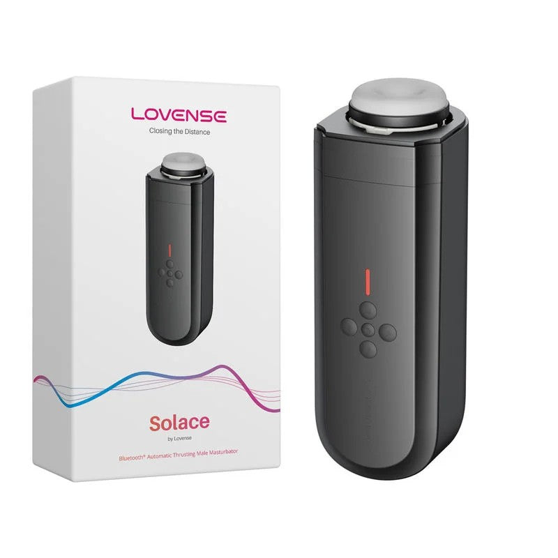 Lovense–SolaceThrustingMasturbator–NeutralSleeve(Black/Frost)