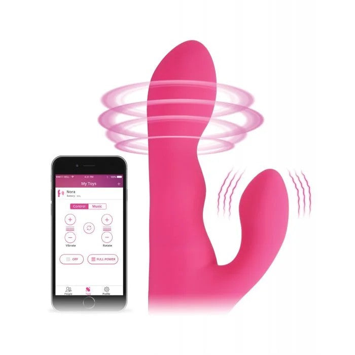 LovenseNoraRotatingHeadPinkRabbitVibrator