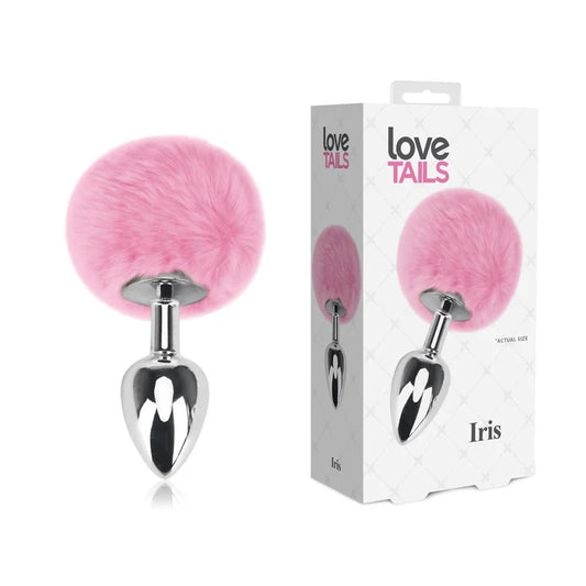 LoveTails–IrisMediumSilverPlugwithBunnyTail(Pink)