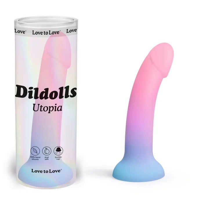 LoveToLove–Dildolls“Utopia”SiliconeDong(OmbrePink-Purple-Blue)