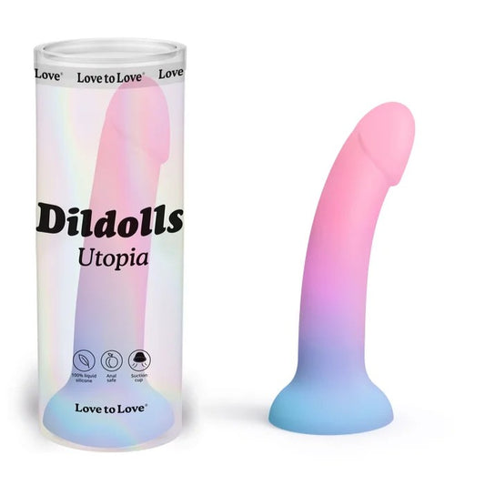 LoveToLove–Dildolls“Utopia”SiliconeDong(OmbrePink-Purple-Blue)