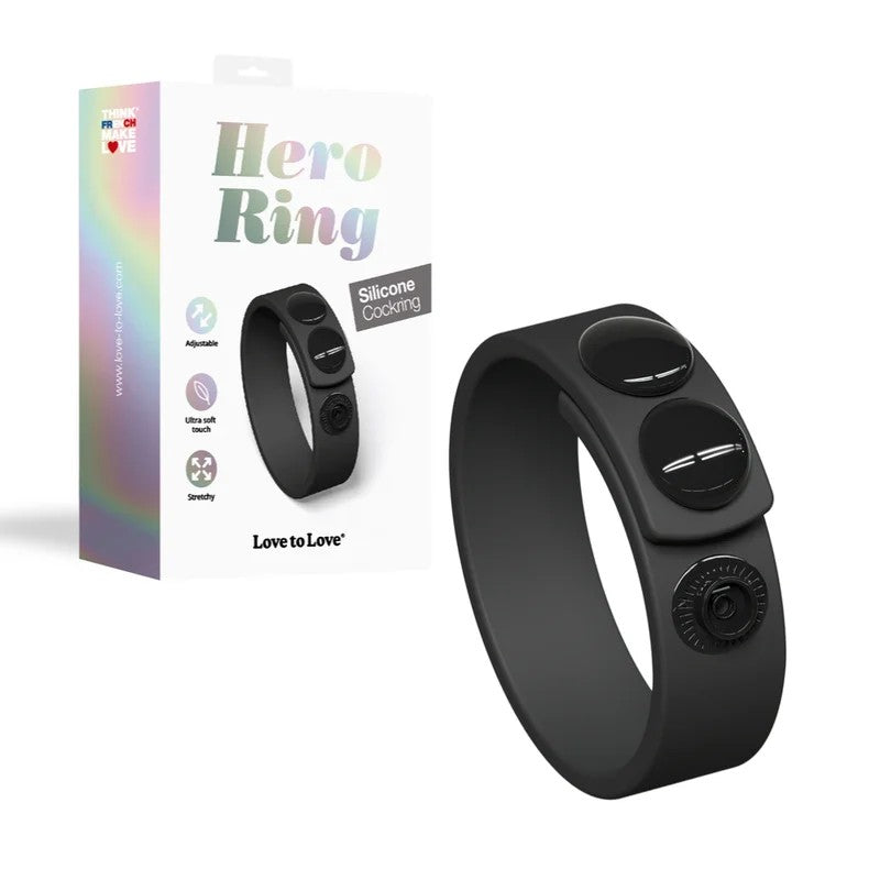 LoveToLove–“HeroRing”SiliconeCockring(Black)