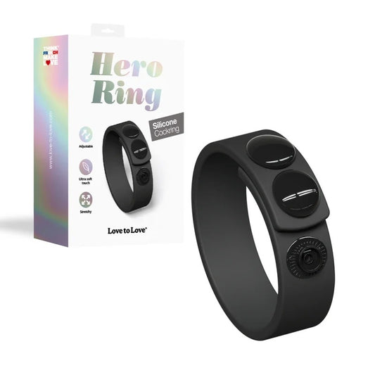 LoveToLove–“HeroRing”SiliconeCockring(Black)