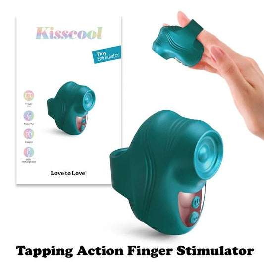 LoveToLove–“Kisscool”TappingFingerVibrator(IridescentTeal)