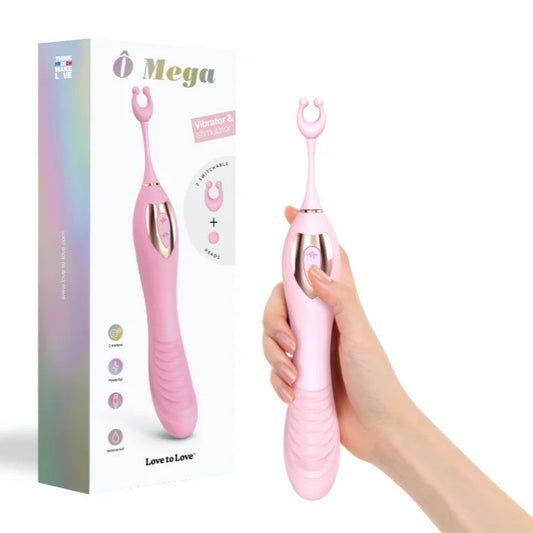 LoveToLove–“OMega”ClitoralStimulatorwith2InterchangeableHeads(Pink)