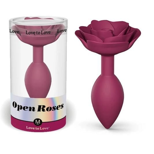 LoveToLove–OpenRoseSiliconeAnalPlug–Medium(PlumStar)