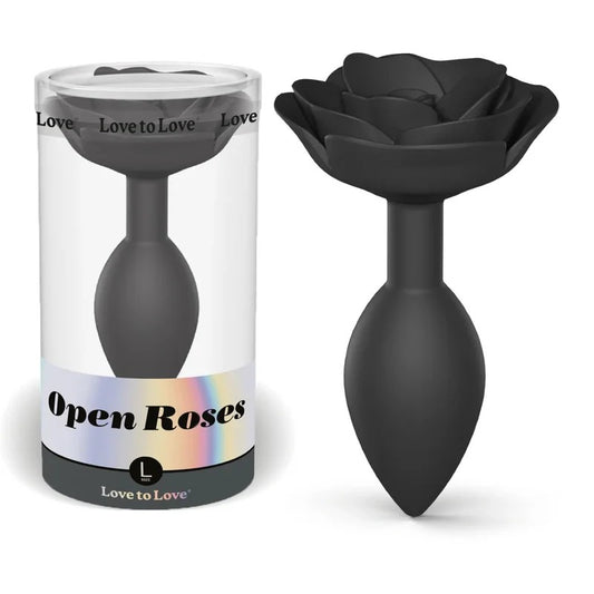 LoveToLove–OpenRoseSiliconeAnalPlug–Large(BlackOnyx)
