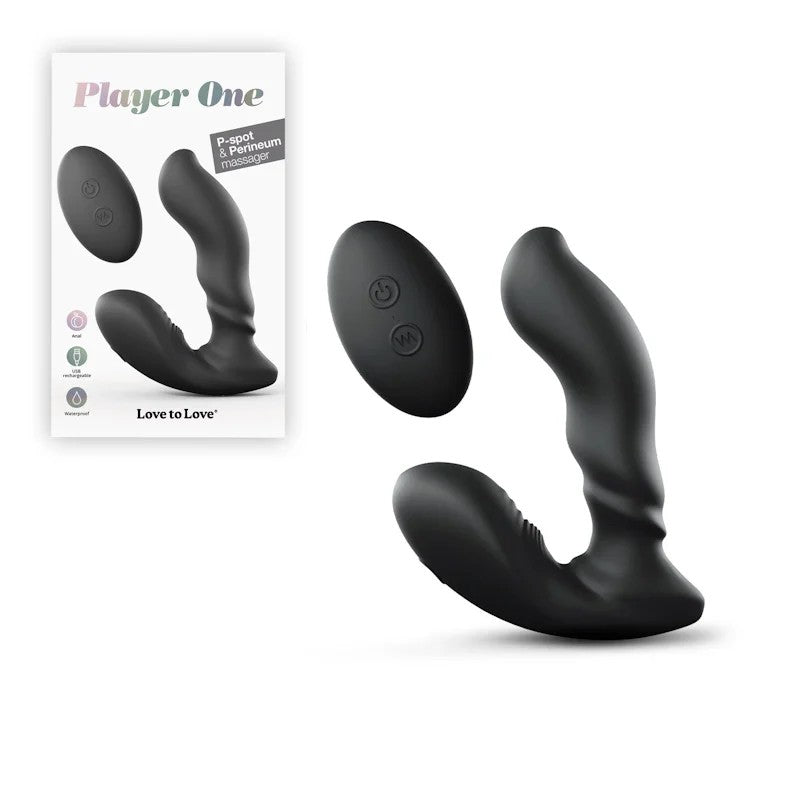 LoveToLove–“PlayerOne”P-Spot&PerineumVibratingMassager(Black)