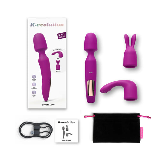LoveToLove–“R-Evolution”3-In-1Wand(SweetOrchid)