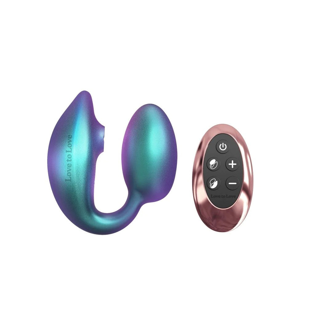 LoveToLove–“Wonderlover”DualStimulatorToyWithFlappingTechnology&Remote(IridescentTurquoise)