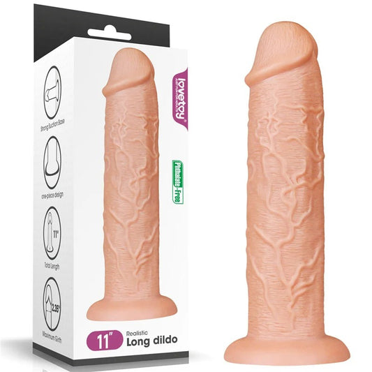 LoveToy–11″DildowithSuctionCup(LightFlesh)