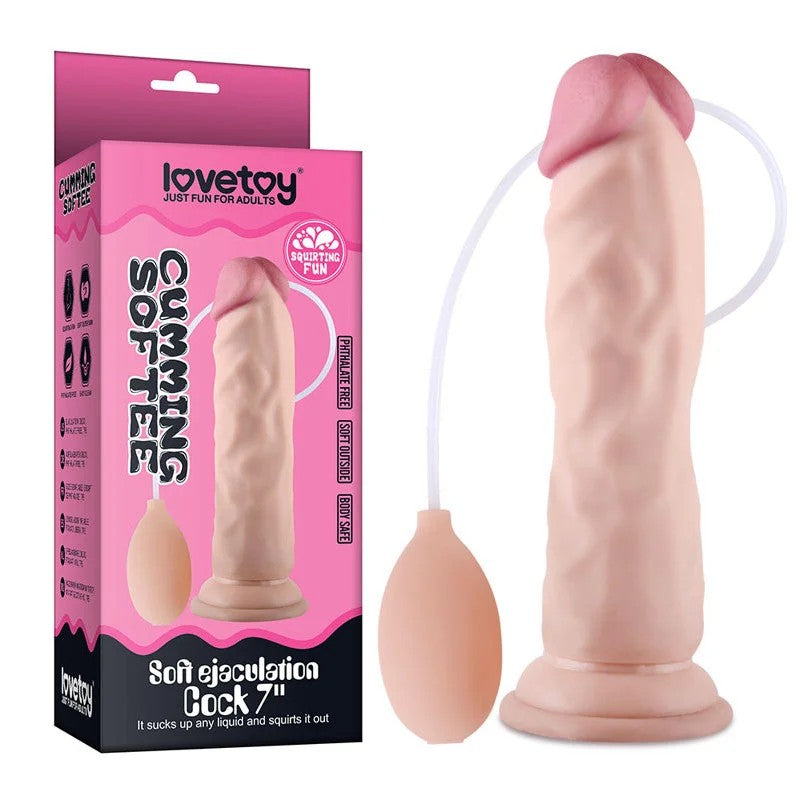 Lovetoy–CummingSoftee8.5″SquirtingDong(LightFlesh)