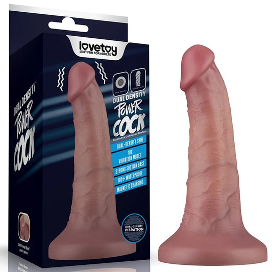 Lovetoy–DualDensityPowerCockVibrating6″Dildo(Med/TanFlesh)